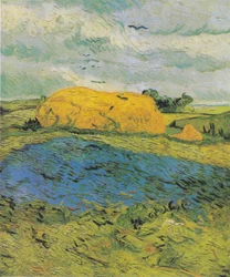 Hooiberg op een regenachtige dag